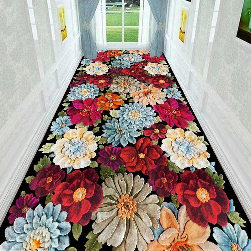 3D Carpet Doorway Corridor Carpet nordic rug Aisle Long Corridor hallway Home Floor Mat Commercial Hotel Carpet Geometry 90x200cm