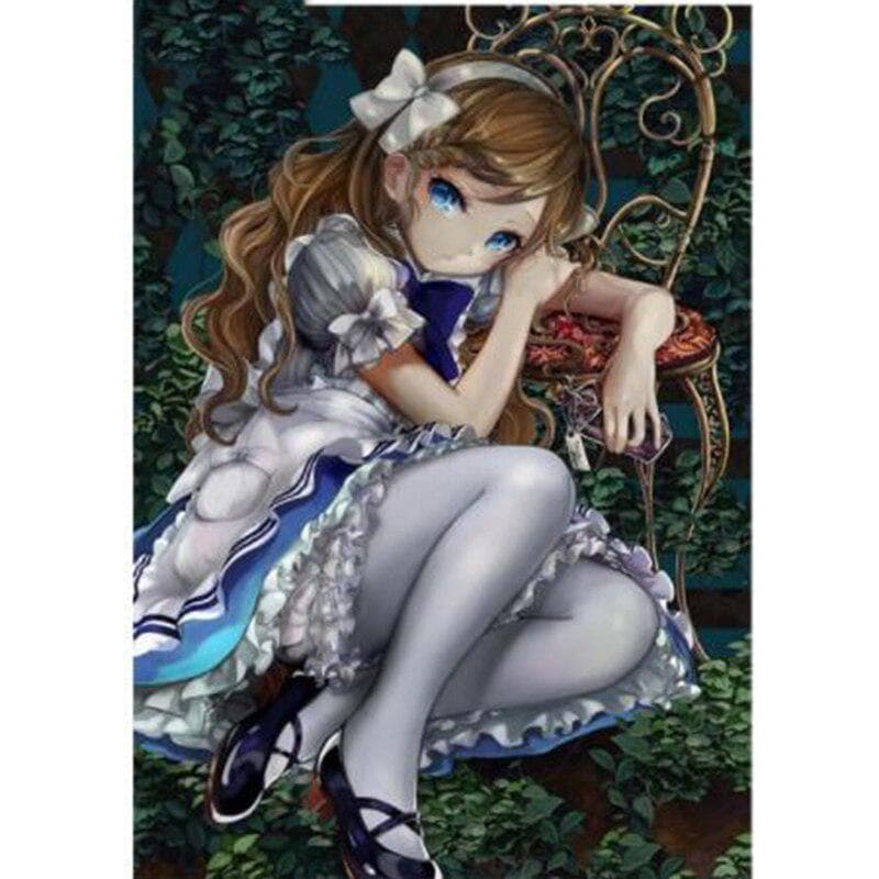 Alice Cartoon Cinderella 5d Diamond Painting Diamond Embroidery Girl Craft 20X30CM