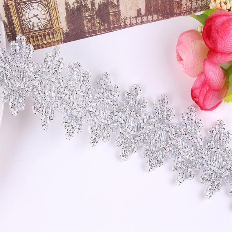 300cm/118in golden lace trims curtain clothing sewing accessory handmake DIY craft ribbons webbing dance home wedding decoration perfect gold ribbons