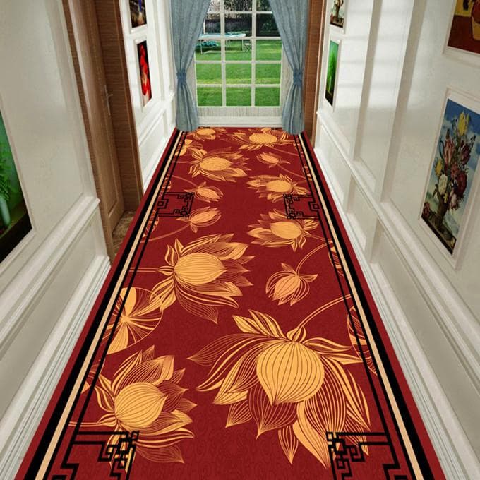 European Long Corridor Carpets for Hallway Living Room Decoration Home Anti-skid Entry Floor Mats Hotel Lobby Stairway Area Rugs 60x100cm