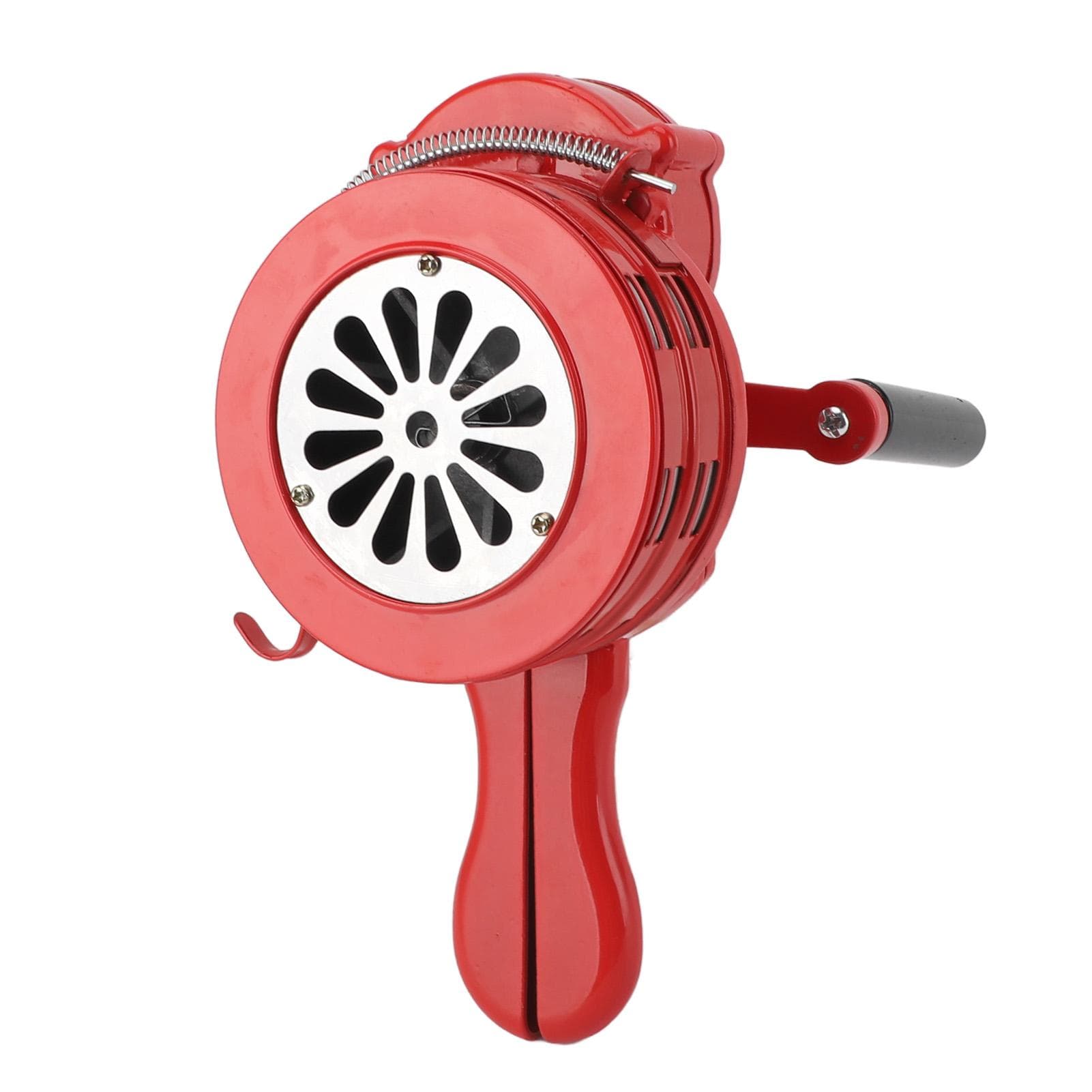 Hand Crank Alarm 110db Aluminum Alloy Portable Emergency Safety Manual Siren Handheld Siren Horns red