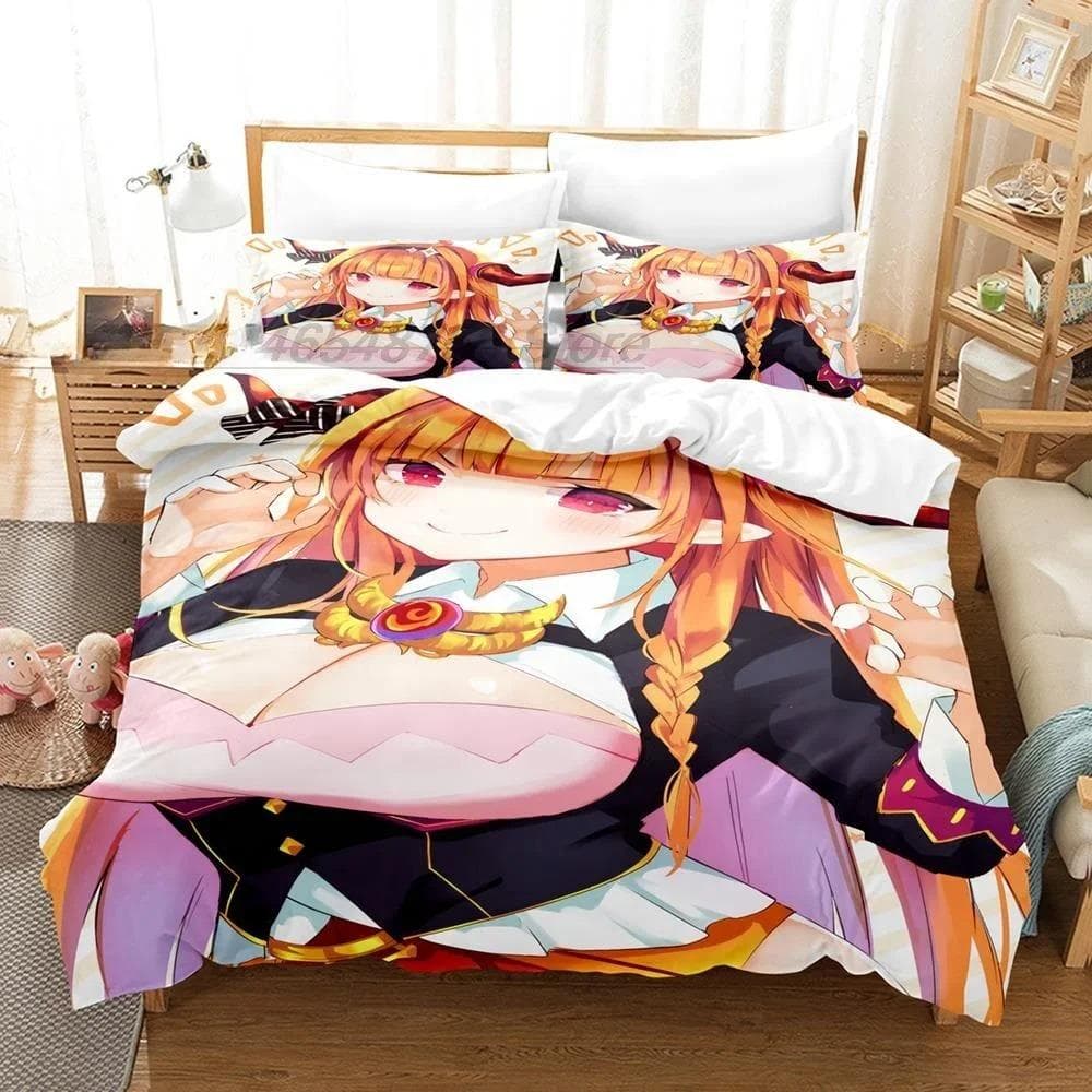 3D Printing Anime Kawaii Girls Kiryuu Coco Bedding Set Single Twin Full Queen King Size Bed Set Teenager Bedroom Duvetcover Sets 70x133cm 2pcs