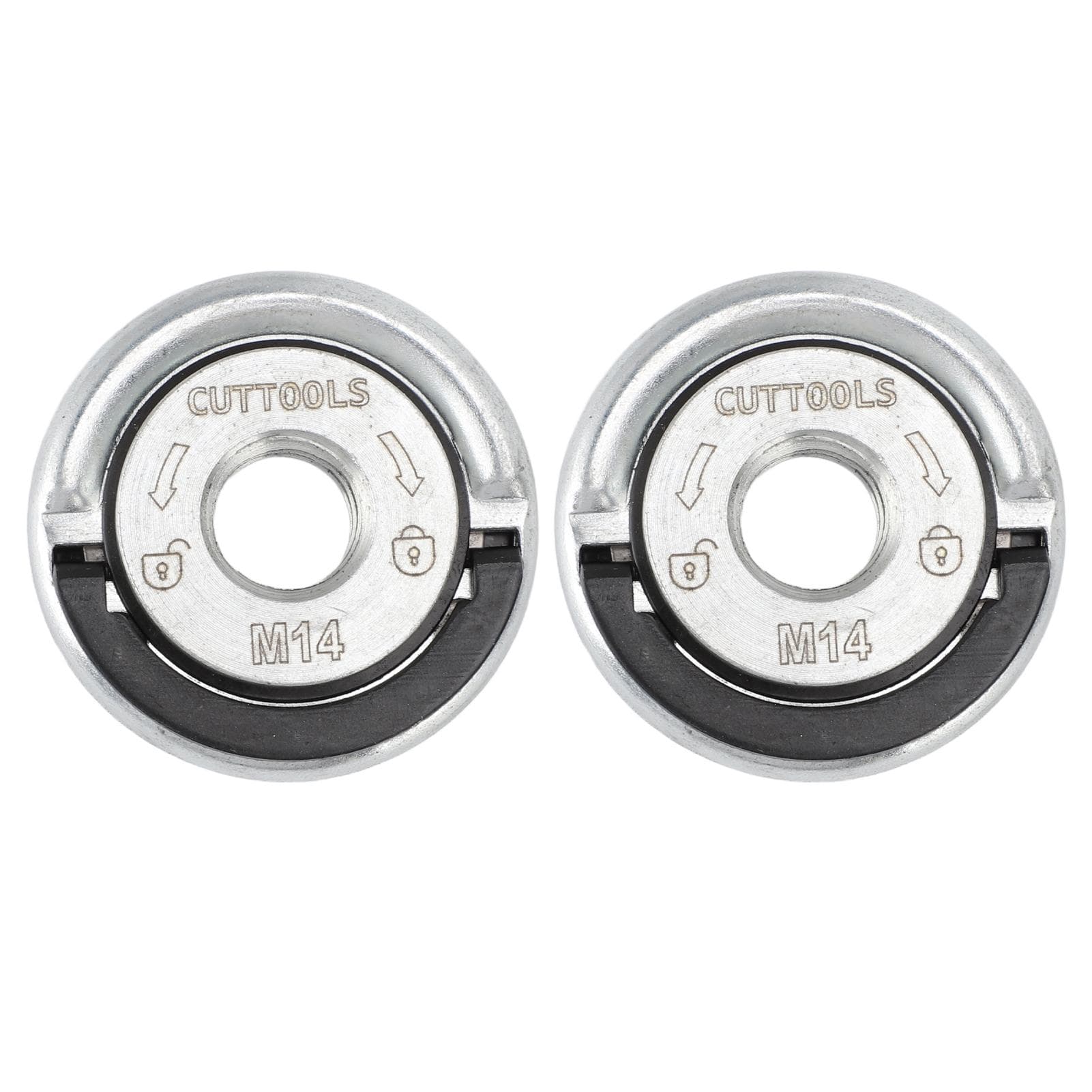 2Pcs Angle Grinder Flange Nuts M14 High Stability Carbon Steel Quick Release Grinder Flange Locking