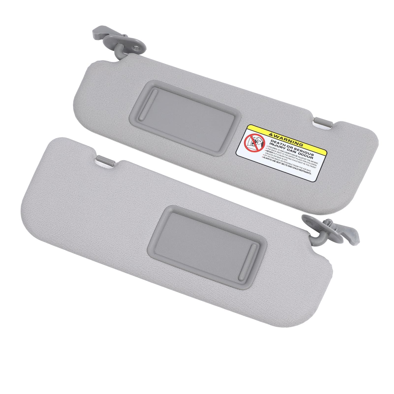 1 Pair Sun Visor 85210?2V130?TX Sturdy Grey Sun Shielding Visor Board with Makeup Mirror for