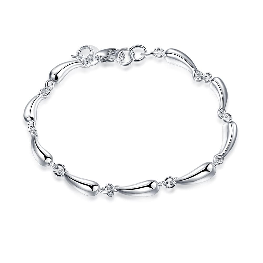 Water Drop Bracelet 925 Sterling Silver Jewelry 20cm