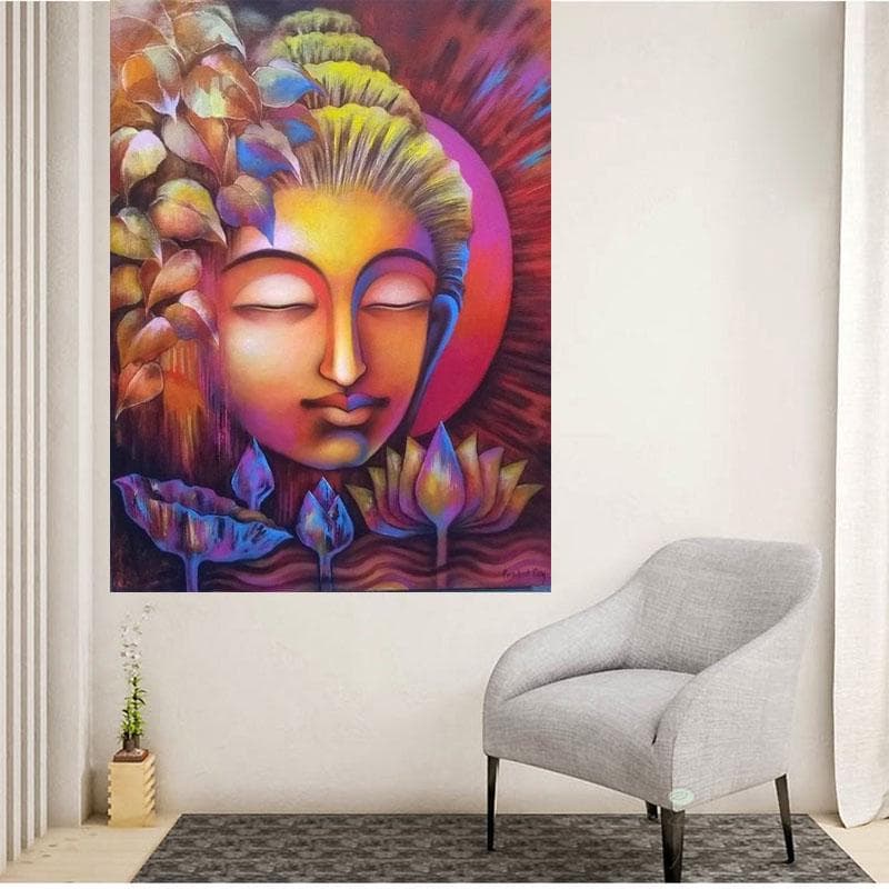 Home Decor DIY Budda Rhinestone Diamond Embroidery Painting for Wall Decoration 20X30CM