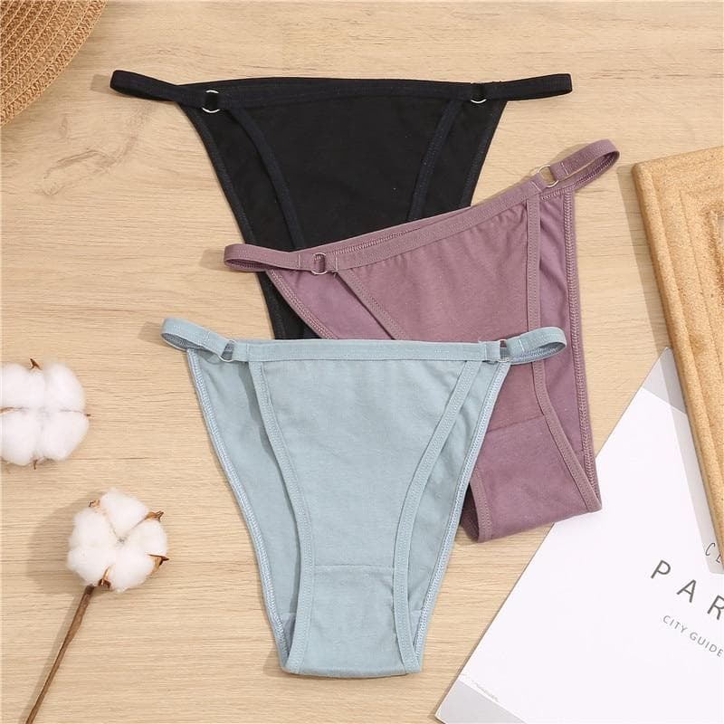 3Pcs/set Cotton Briefs Panties Women Sexy Low Waist Underwear M-2XL Ladies Cotton Underpants Soft Feamle Lingerie XXL