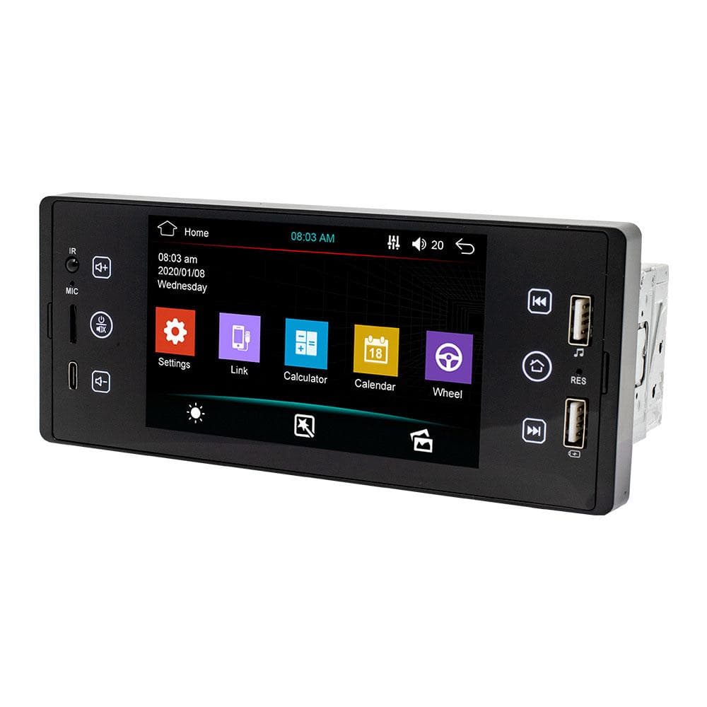 5 Inch Single Din Car Stereo BT MP5 Player FM Radio Receiver Support USB/AUX/TF Connection Steering Wheel Control with Capacitive Touchscreen black