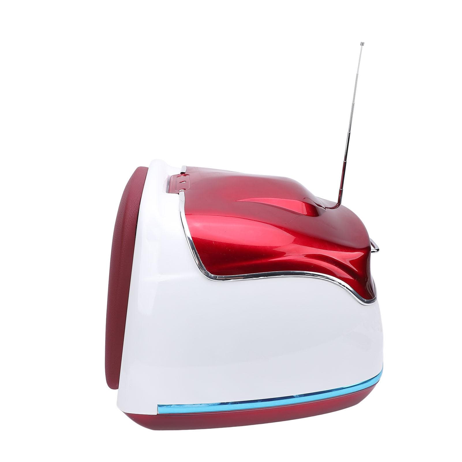 Motorcycle Top Case Water Resistant Retro Style 38L Tail Storage Box Motorbike Rear Trunk for red