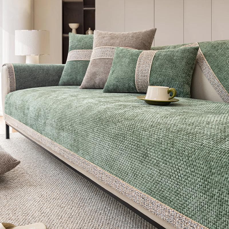 High End Minimalist All-season Universal Sofa Mat Chenille Anti Slip Seat Cushion Household Comfortable Breathable Couch Cover 70x120cm 1pcs