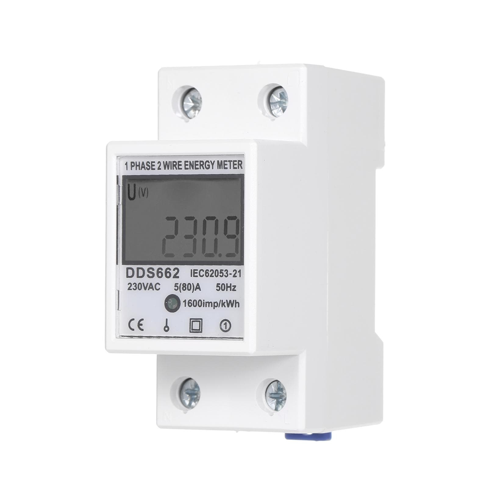 AC 230V Single Phase Energy Meter Without Backlight DDS662 E23015-2