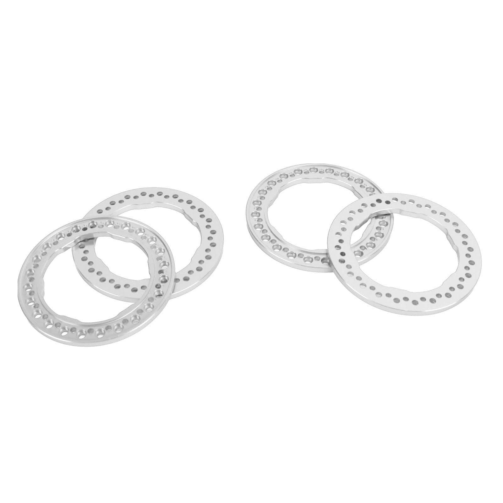 4pcs 1.9 Inch Wheel Outer Beadlock Rings Aluminum Alloy Replacement Wheel Beadlock Rings for