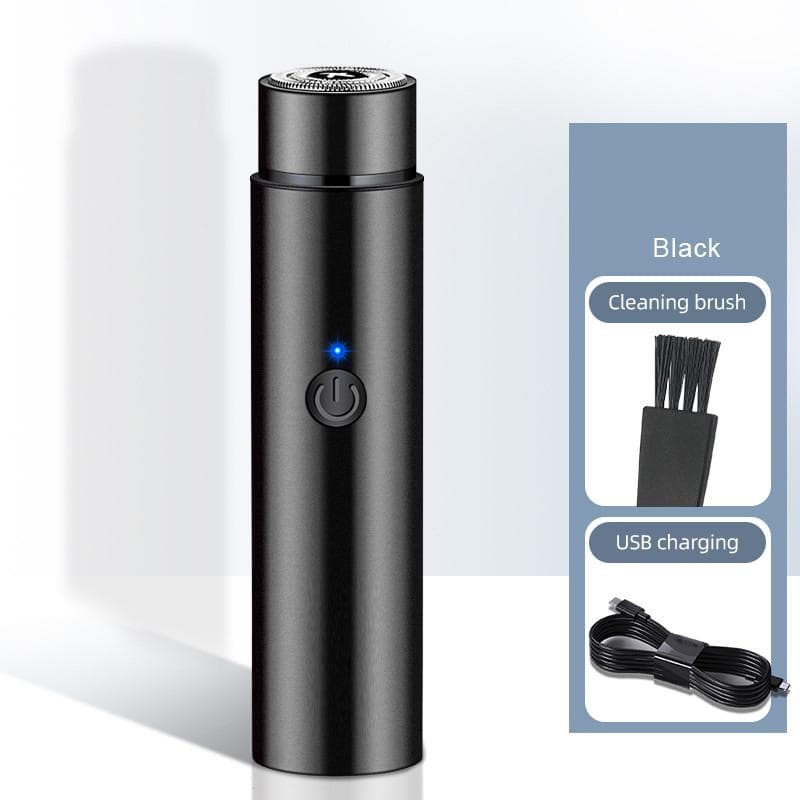 Mini Electric Razor Portable Electric Travel Shaver USB Rechargeable Painless Cordless Razor Face Beard Trimmer black