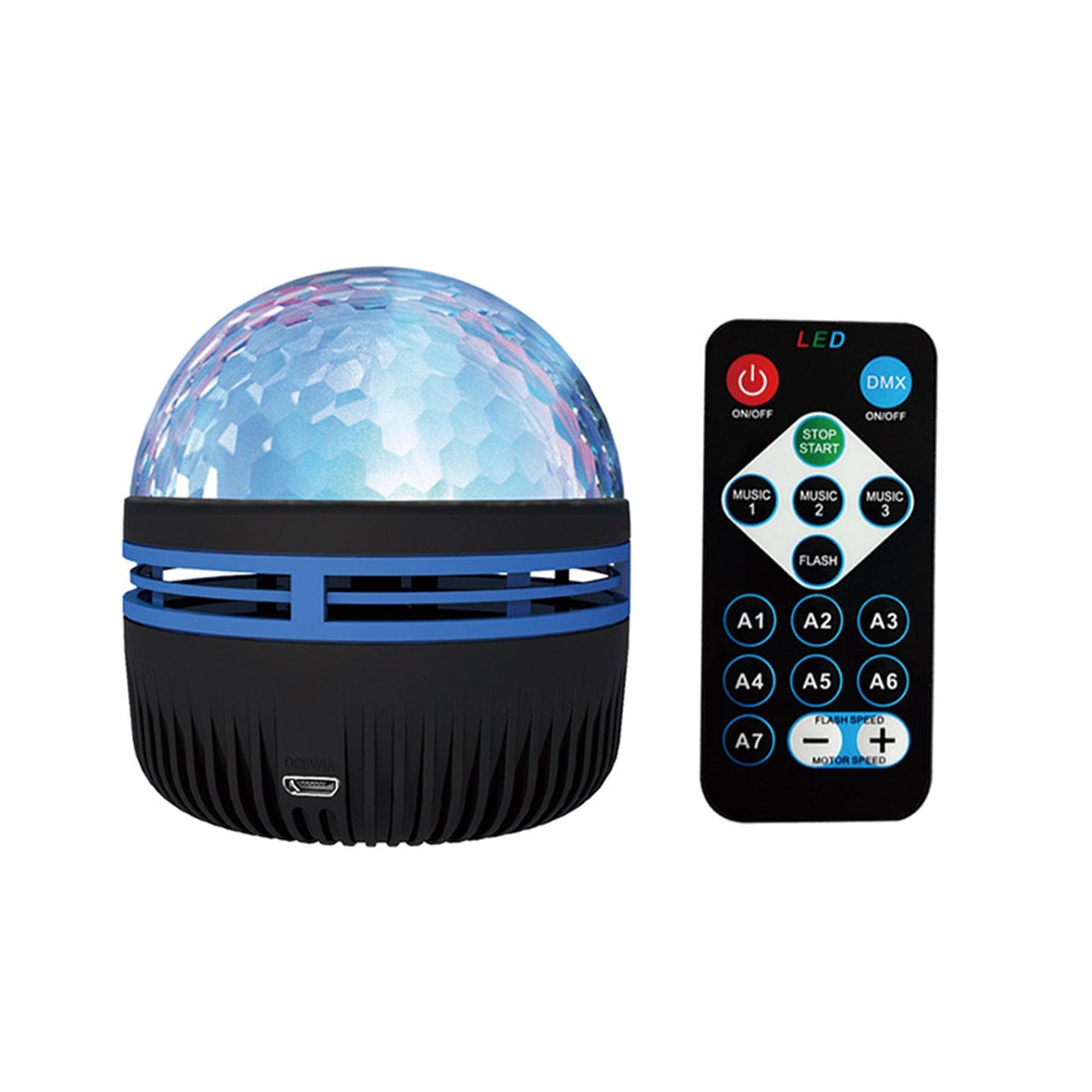 Water Ripple Ambient Light Starry Projection Lamp Multi-color Atmosphere Lamp with Remote Control black