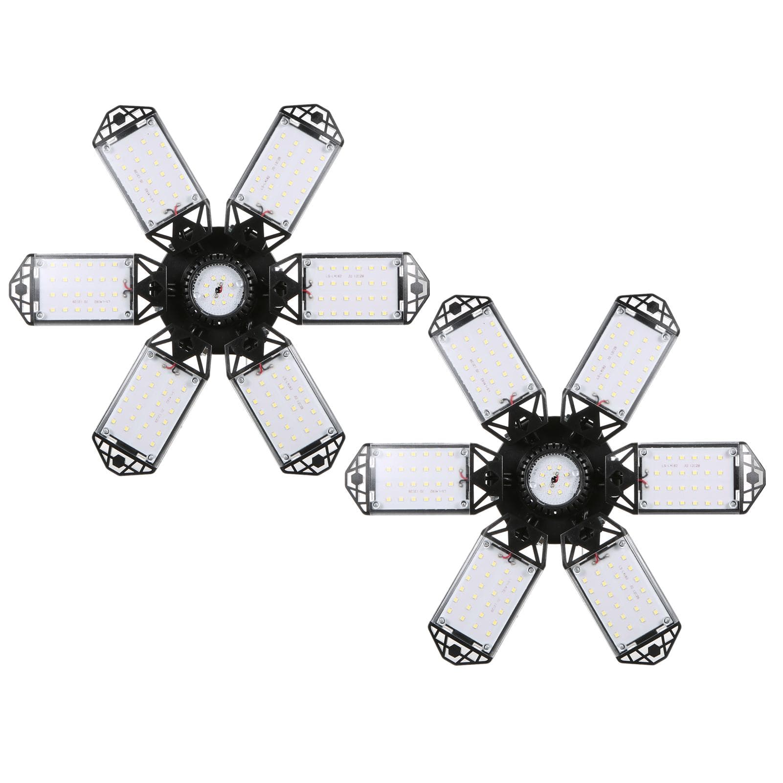 Neoglint 2PCS A C85-265V 160W 152LEDs Garage Light with 6 Adjustable Panels Deformable Folding silver