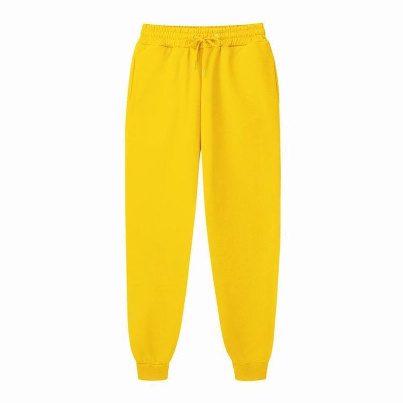 New Men Joggers Brand Male Trousers Casual Pants Sweatpants Jogger 13 Color Workout Sweatpants L yellow