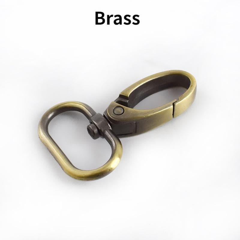 10pcs Lobster Swivel Hooks,Snap Hook Metal Swivel Clasps Bag Purse Hardware Oval Gate Swivel Snap Hook Purse Clip 20mm brass
