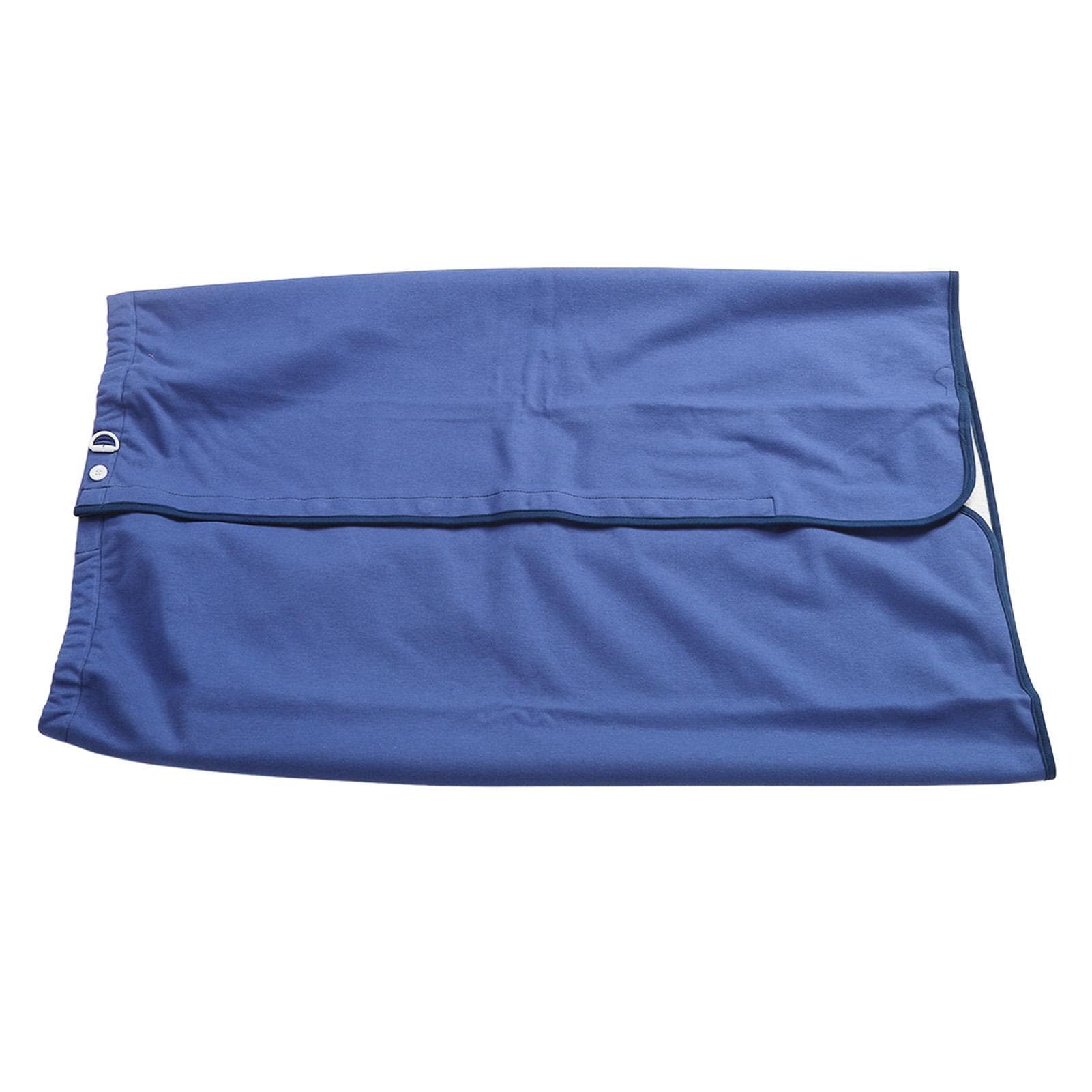 Urine Skirt Cotton Cloth Wearable Diaper Pad for Adults Elderly Children Dark Blue Button Type XL M(for 4-6.5kg)