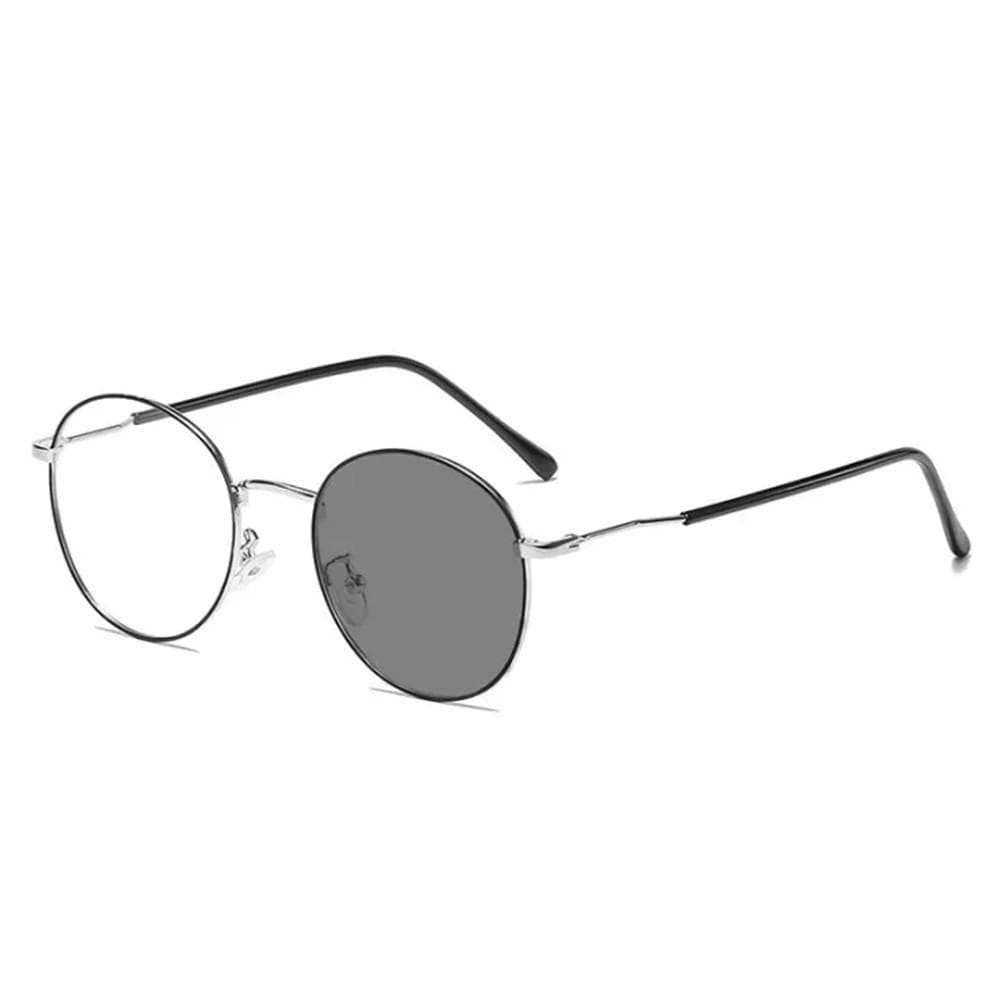 Photochromic Sun Glasses Women 2 In 1 UV400 Blue Light Blocking Sunglasses for Outdoor Discolored grey