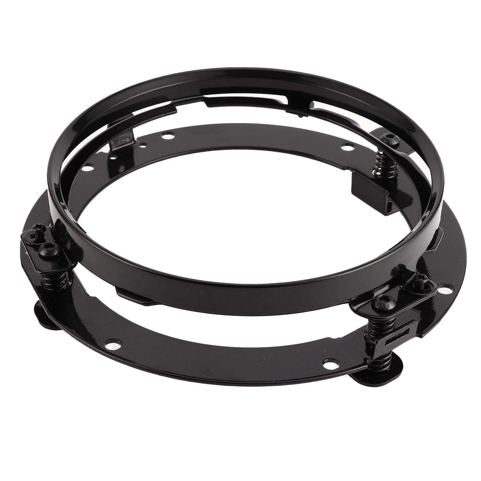 Headlight Mount Bracket Front Light Round Holder Fixing Base 7in Fit for Jeep Wrangler JKBlack