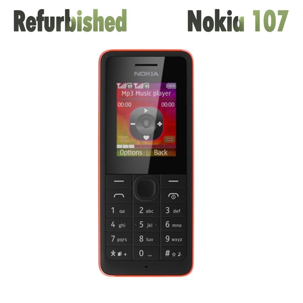 Refurbished Nokia Original Nokia 107 Dual SIM GSM 900 / 1800 Mobile Phone With 2 SIM Simple Set red