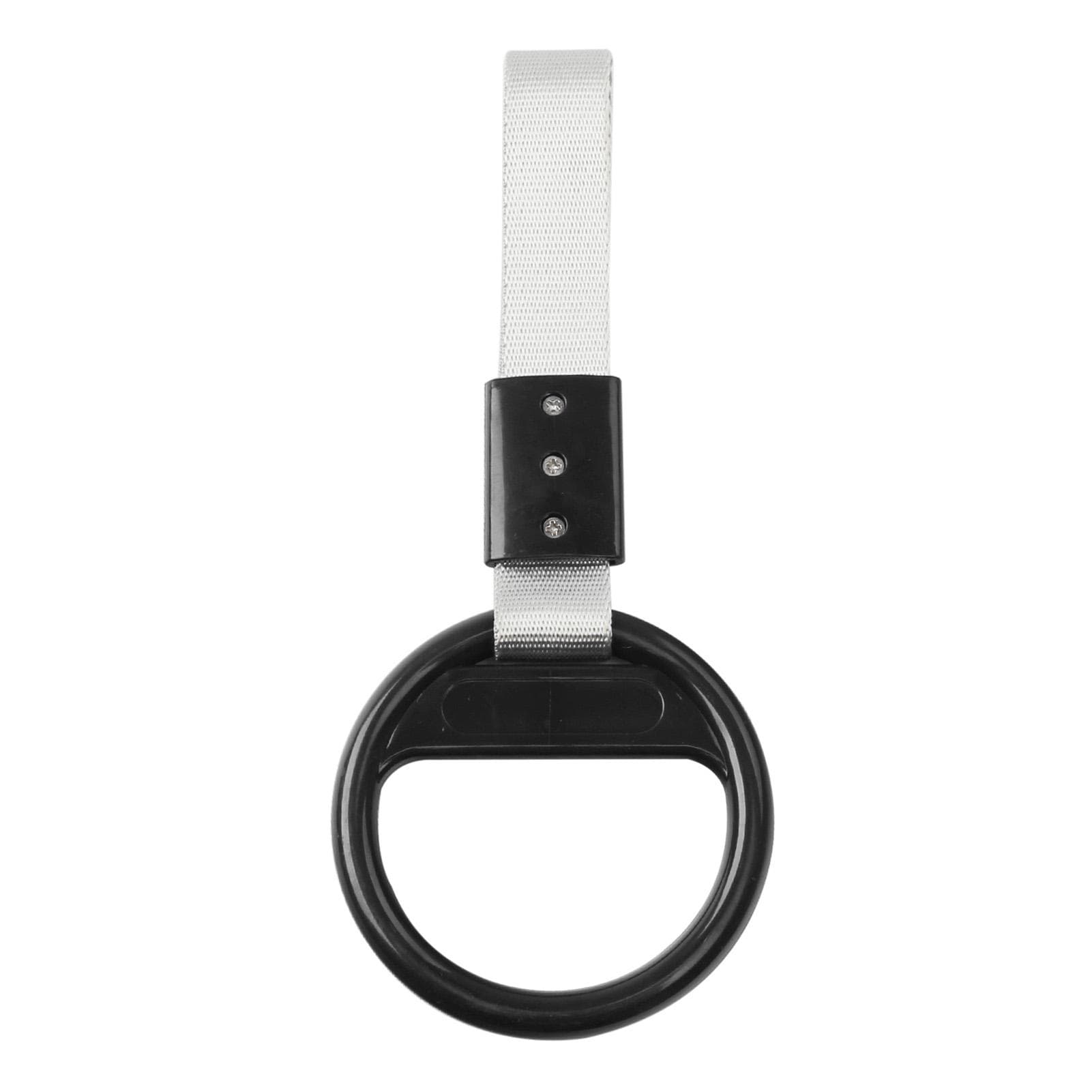 Round-shaped Car Rear Bumper Warning Ring Hand Strap Decorative Warning Loops Train Bus Handle Hand black