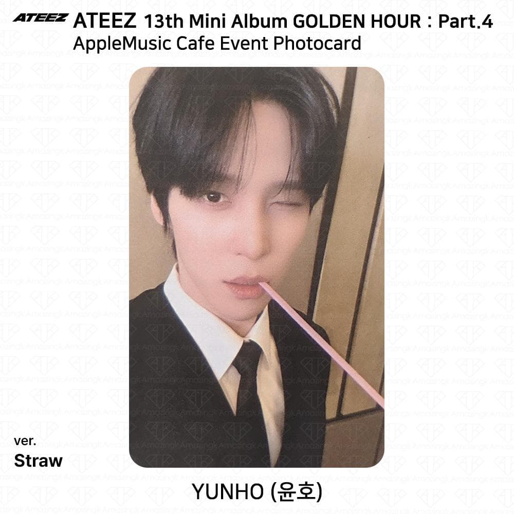 ATEEZ 13th Mini Album Golden Hour Part.4 AppleMusic Cafe Event Photocard Yunho