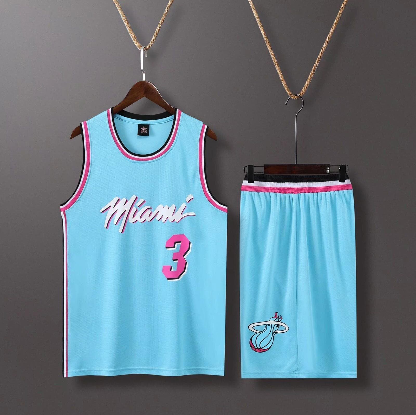 Basketball Clothes Kids Basketball Suit Classic Tops + Pants Basketball Jerseys Suit Set S sky blue