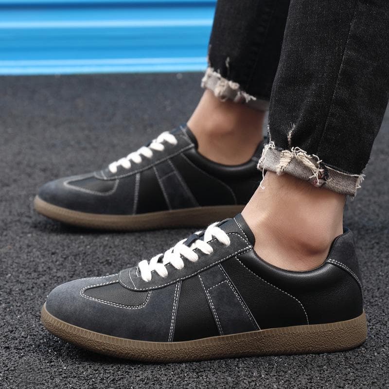 Men's Spring Sneakers, Board Shoes, Men's Shoes, Small Japanese Retro Casual White Shoes for Men 44 black