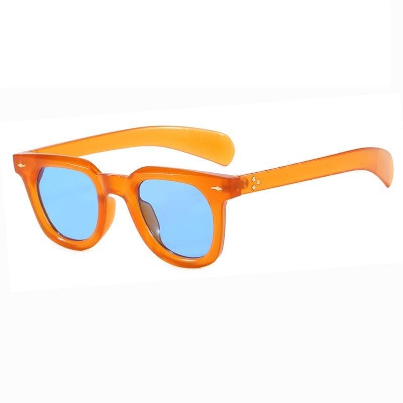 Vintage Square Sunglasses for Men Women Fashion UV400 Protection Oversized Rivets Rectangle Driving Eyewear only 1pcs sunglasses