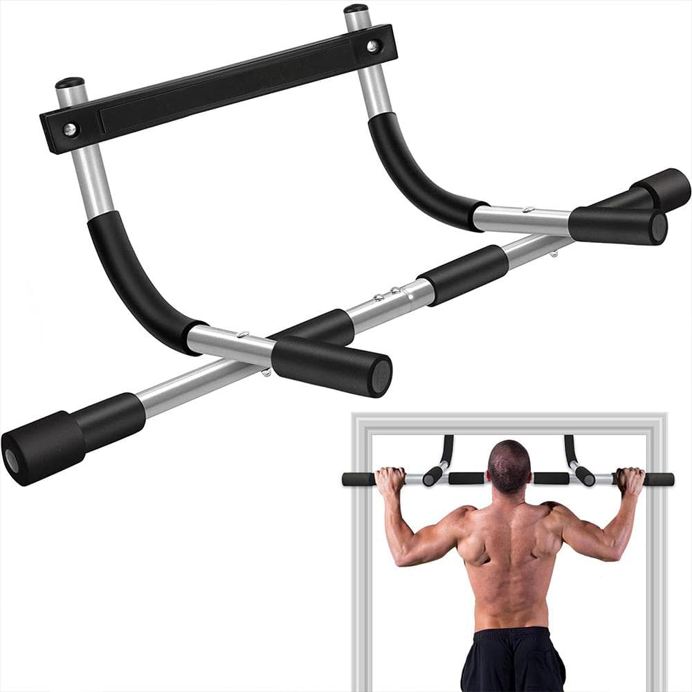 Pull Up Bar for Doorway Portable Upper Body Workout Indoor Multi-functional Exercise Hanging Bar Fitness Trainer Home Equipment black