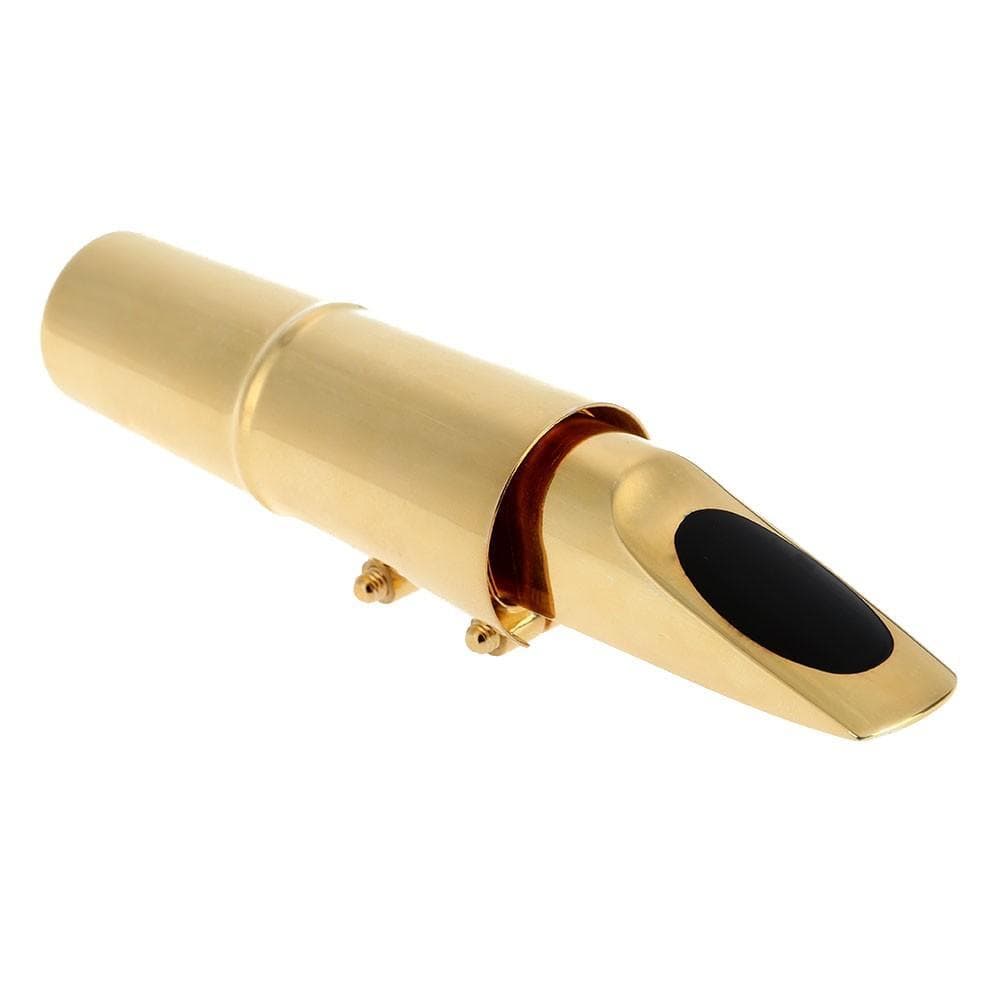 Jazz Tenor Sax Saxophone 5C Mouthpiece Metal with Mouthpiece Patches Pads Cushions Cap Buckle Gold Plating 5C