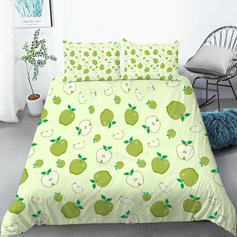 Fruit Bedding Set Full Queen Size For Kids Adults Lemon Watermelon Print Duvet Cover Set Quilt Cover Pillowcases Bedroom Decor EU single(135x200cm)