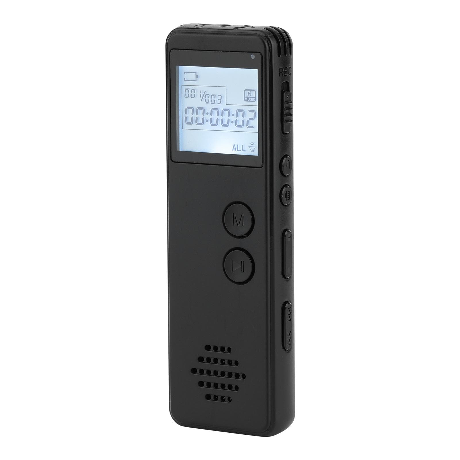 Digital Voice Recorder Voice Activated Recorder Noise Reduction MP3 Player Recording 10h 16 GB black