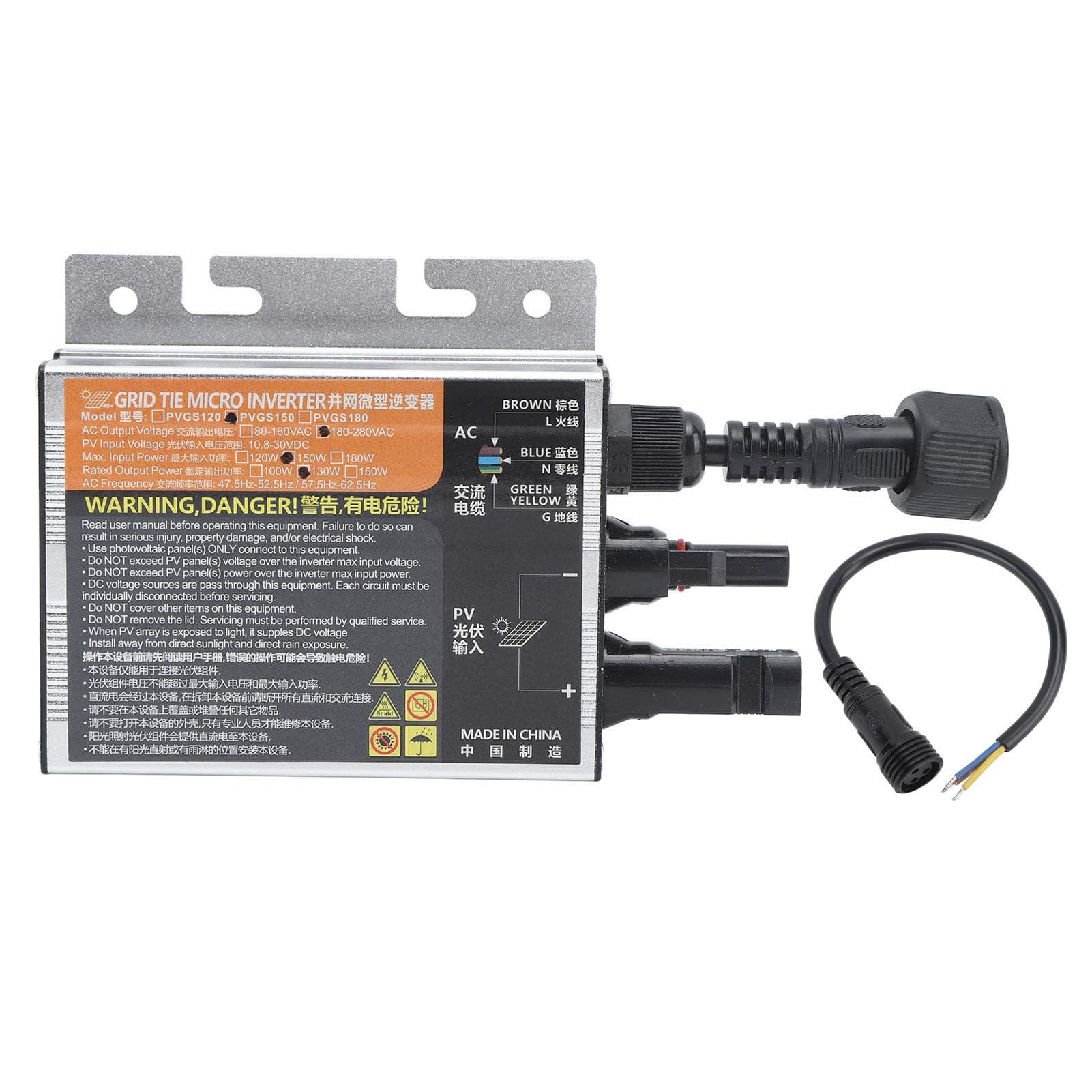 PV Micro Grid Tie Inverter 150W Sine Wave Inverter Voltage Protection Current Protection