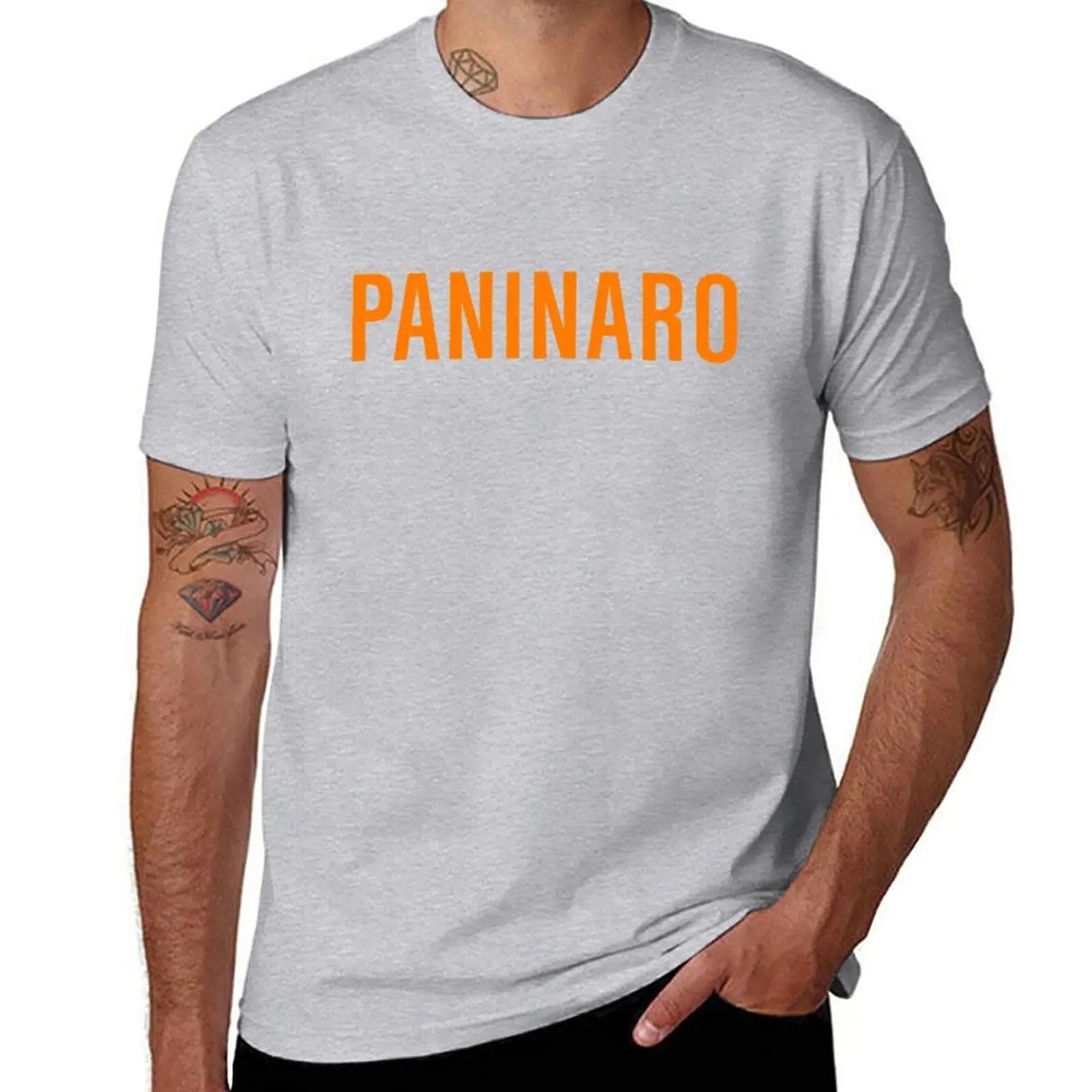 Paninaro (orange) T-Shirt tees sublime blacks Men's t-shirt XXXXL gray