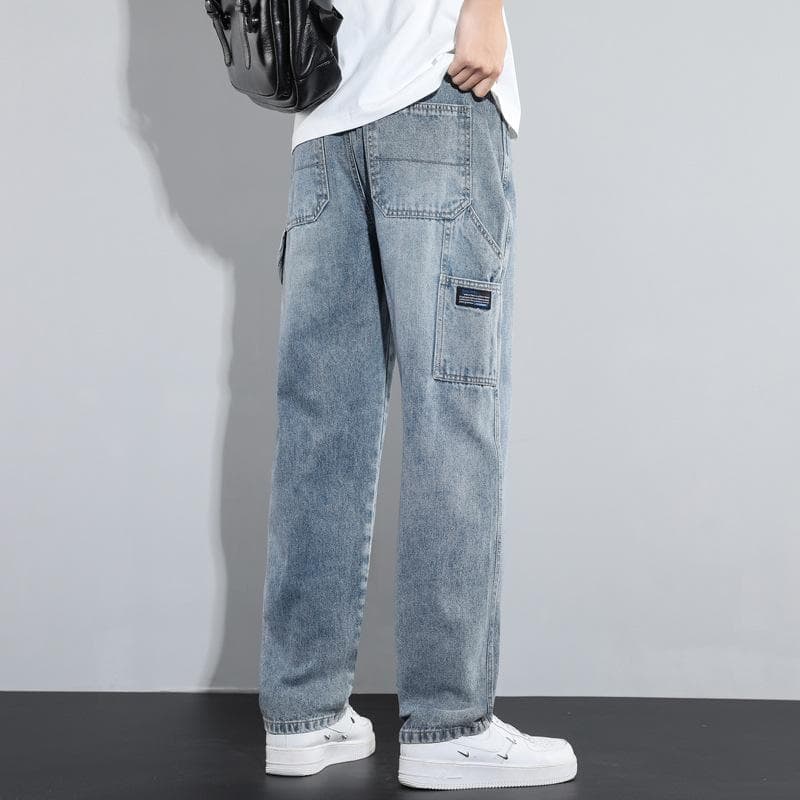 Spring and Summer Straight Loose Wide-leg American High Street Versatile Casual Long Pants for Boys M