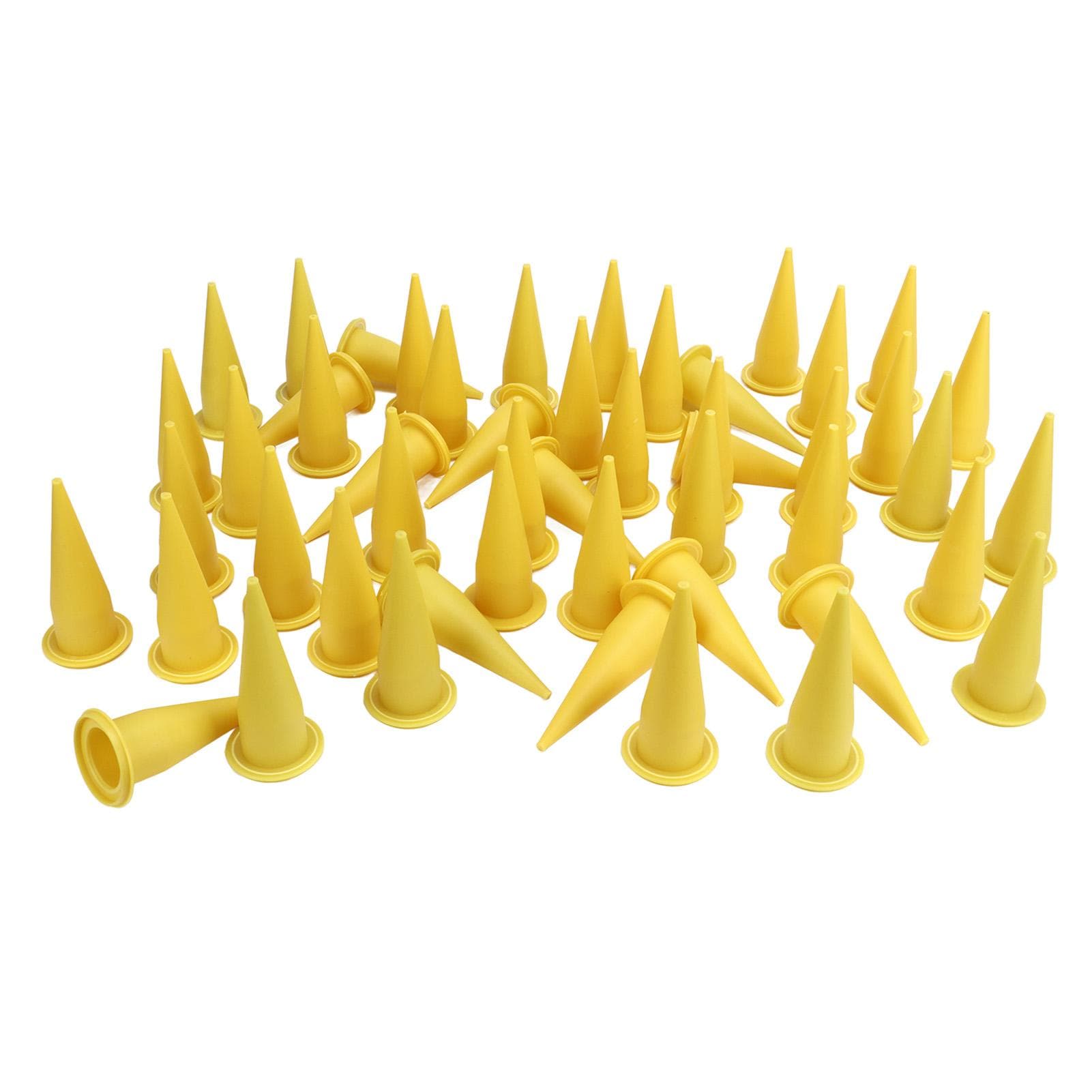 50Pcs Caulk Cone Nozzle PE Plastic Fine Tip Reusable Caulking Nozzle for Sealant Glue