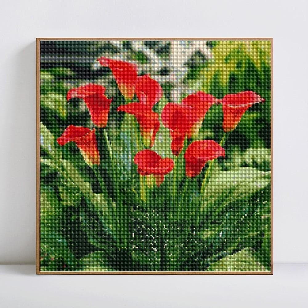 Diamond Painting Flowers Diamond Embroidery Full Display Diamond Mosaic Sale Pictures 30x30CM