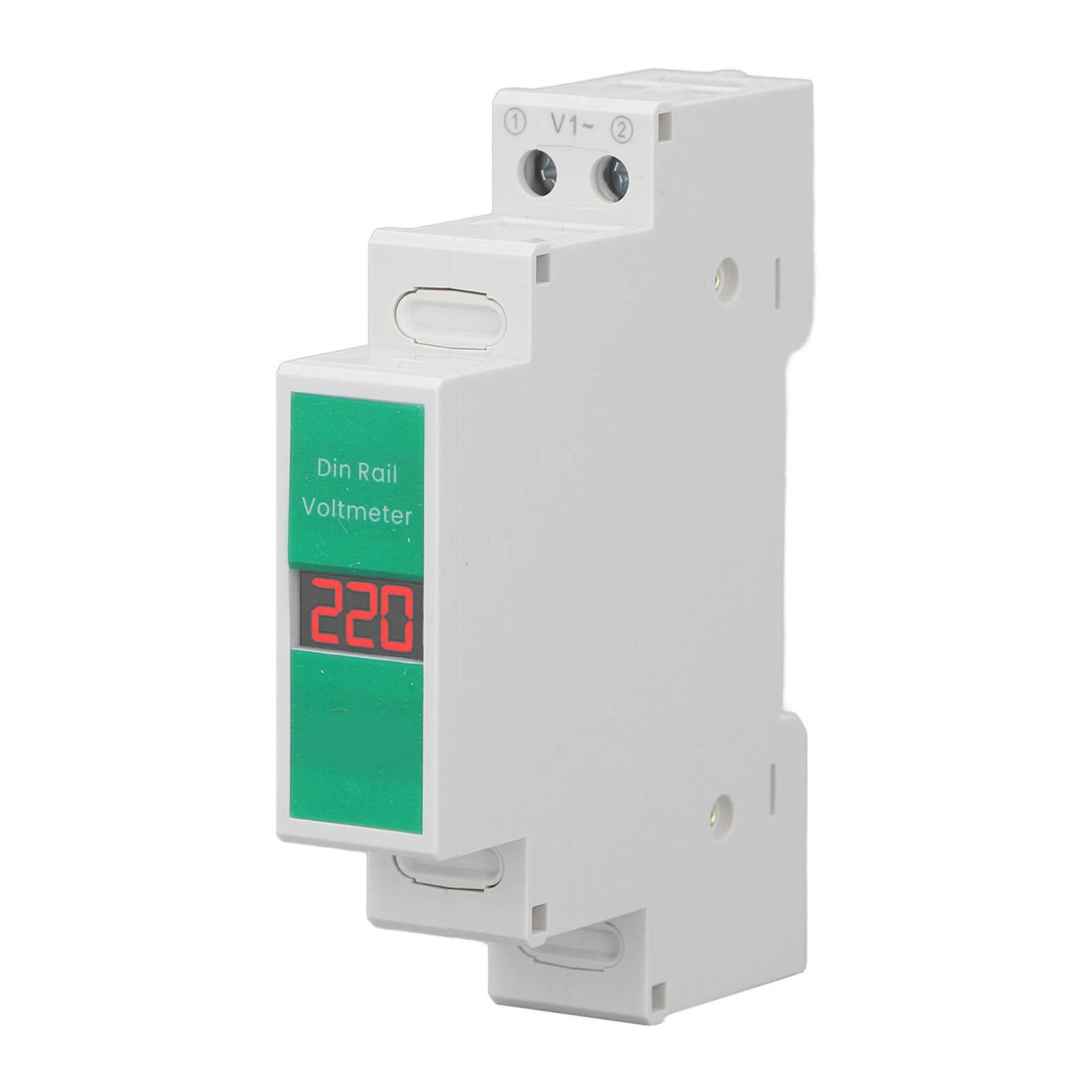 TONGOU Din Rail Voltage Meter Intelligent LCD Digital AC Voltmeter 1 Phase 60?450V