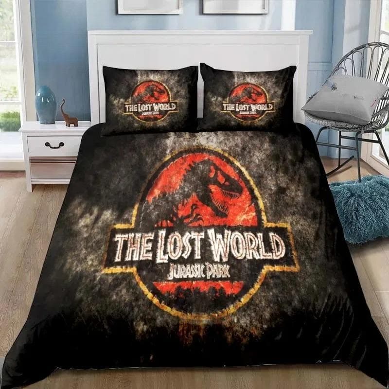 Dinosaur Jurassic Park 3D Print Bedding Set Single Twin Full Queen King Size Bed Set Adult Kid Bedroom Bedding Gift 135X200cm-2pcs
