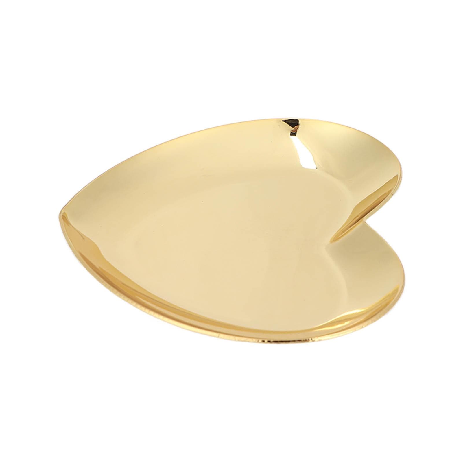 Nail Art Display Board Stainless Steel Heart Shape Cosmetic Makeup Manicure Tips Color Mixing gold