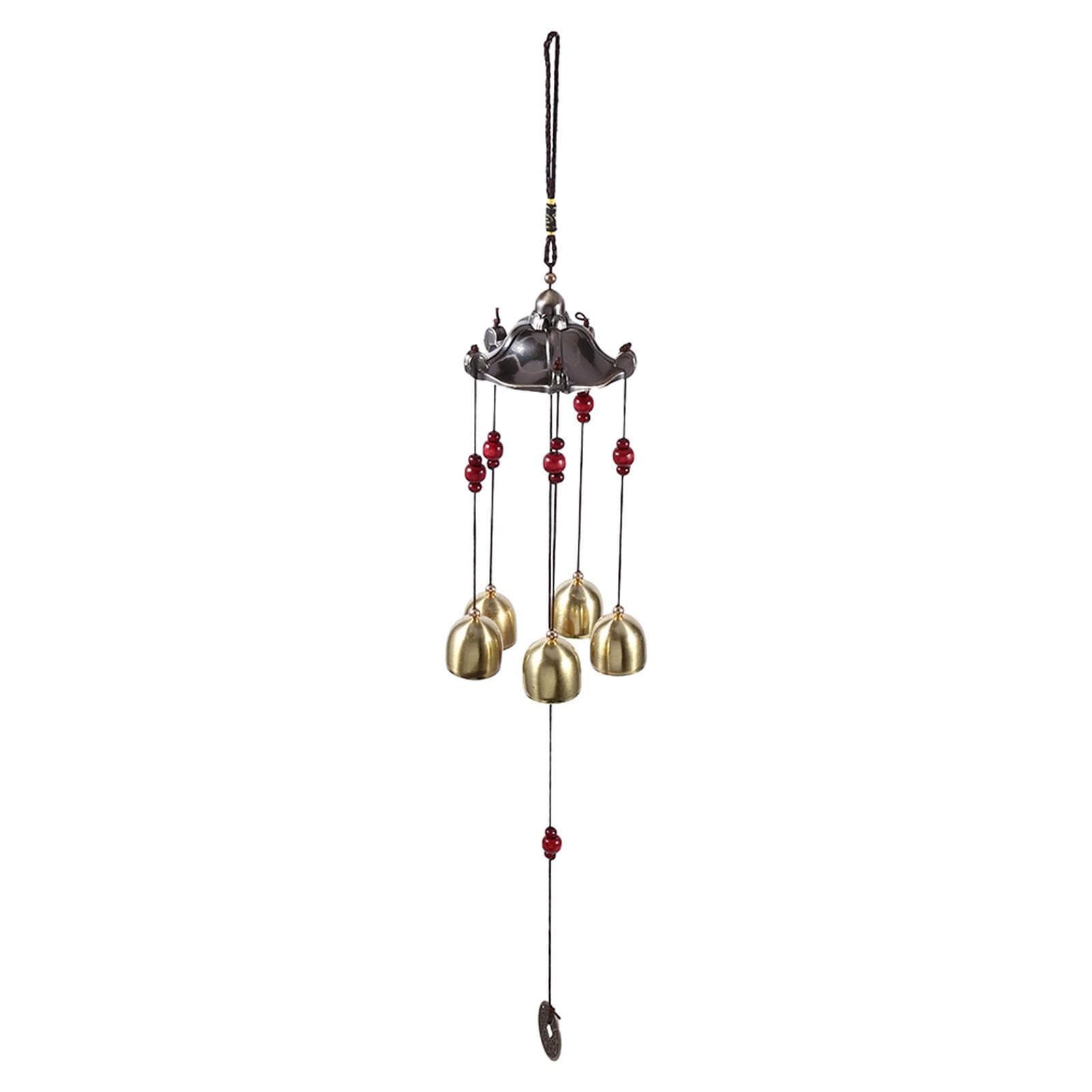 Best Wishes Lucky Metal Wind Chime Bell Outdoor Garden Classical Pavilion Hanging Decoration
