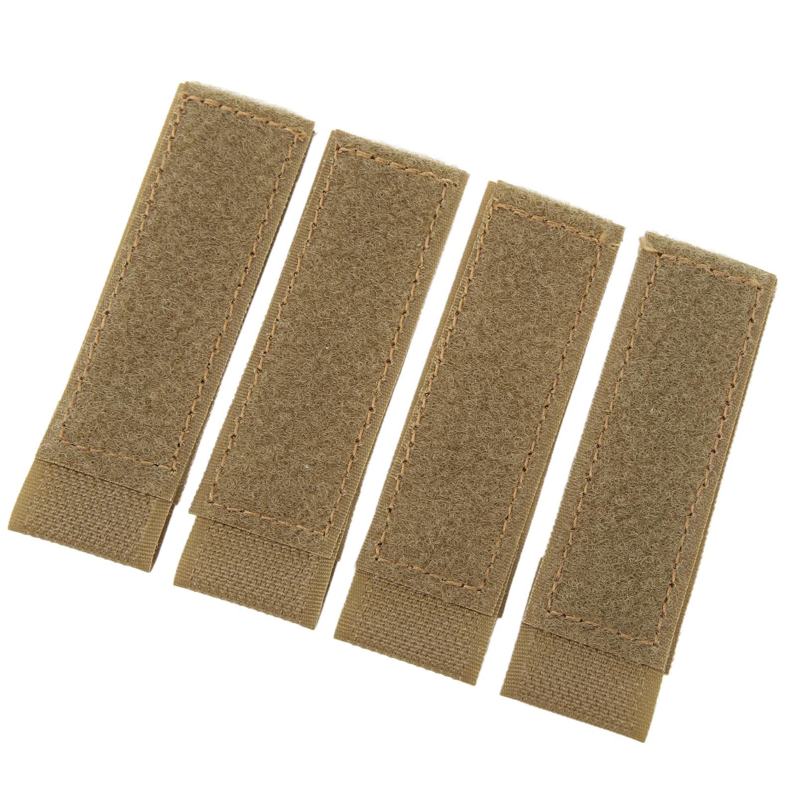4Pcs Hook and Loop Patch Nylon Hook and Loop Molle Attachment Pad for Training Vest Hunting khaki