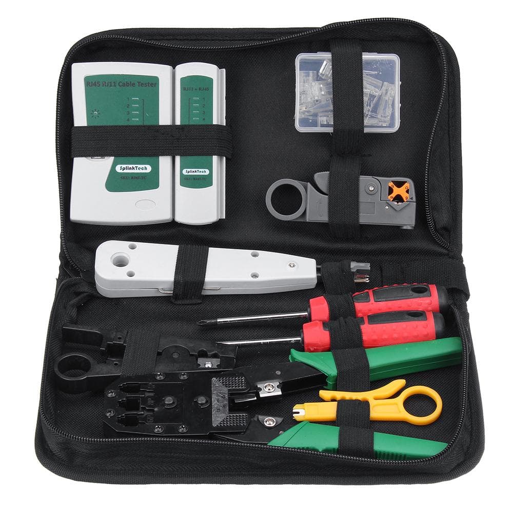 9 in 1 LAN Network Fix Cable Tester Crimper Plier Hand Tool Kit Cat5 RJ45 RJ11 RJ12 Stripping Make