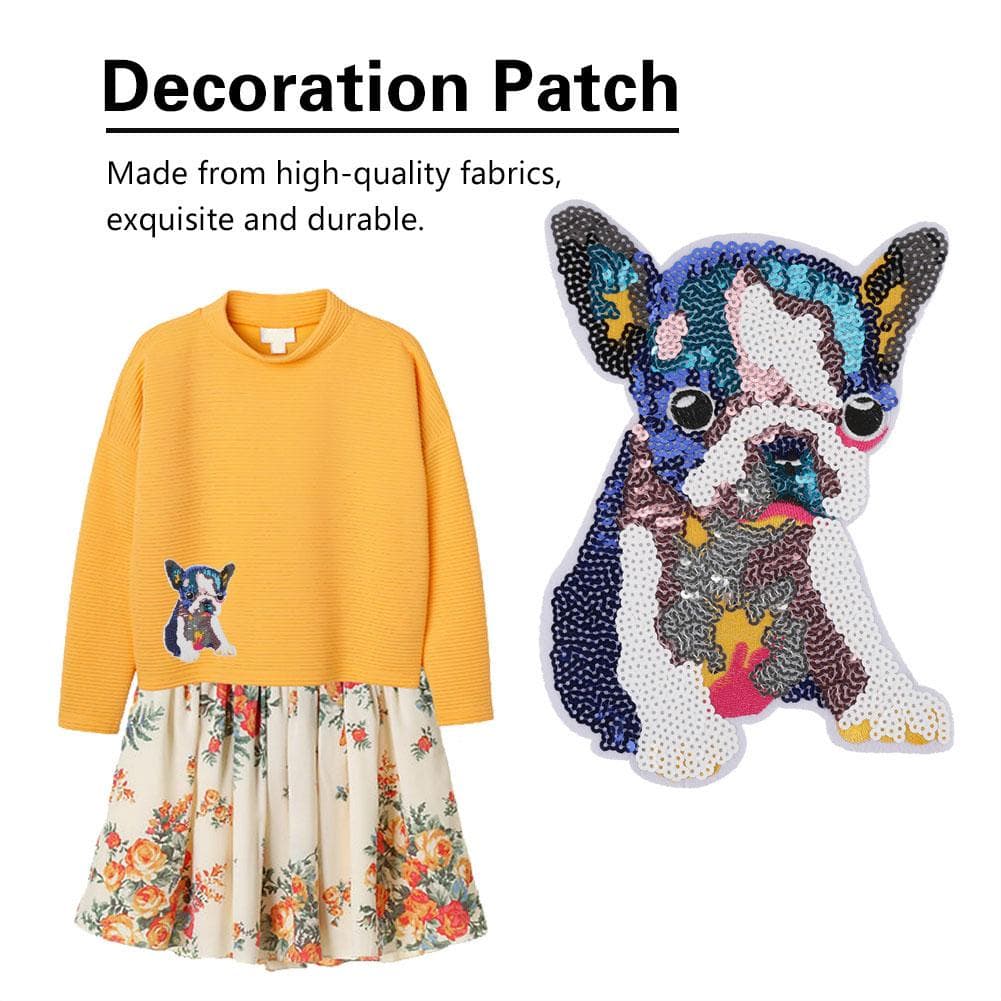 Embroidered Sew on Applique Decoration Patch Clothes DIY Craft Accessary (#5 Dog)