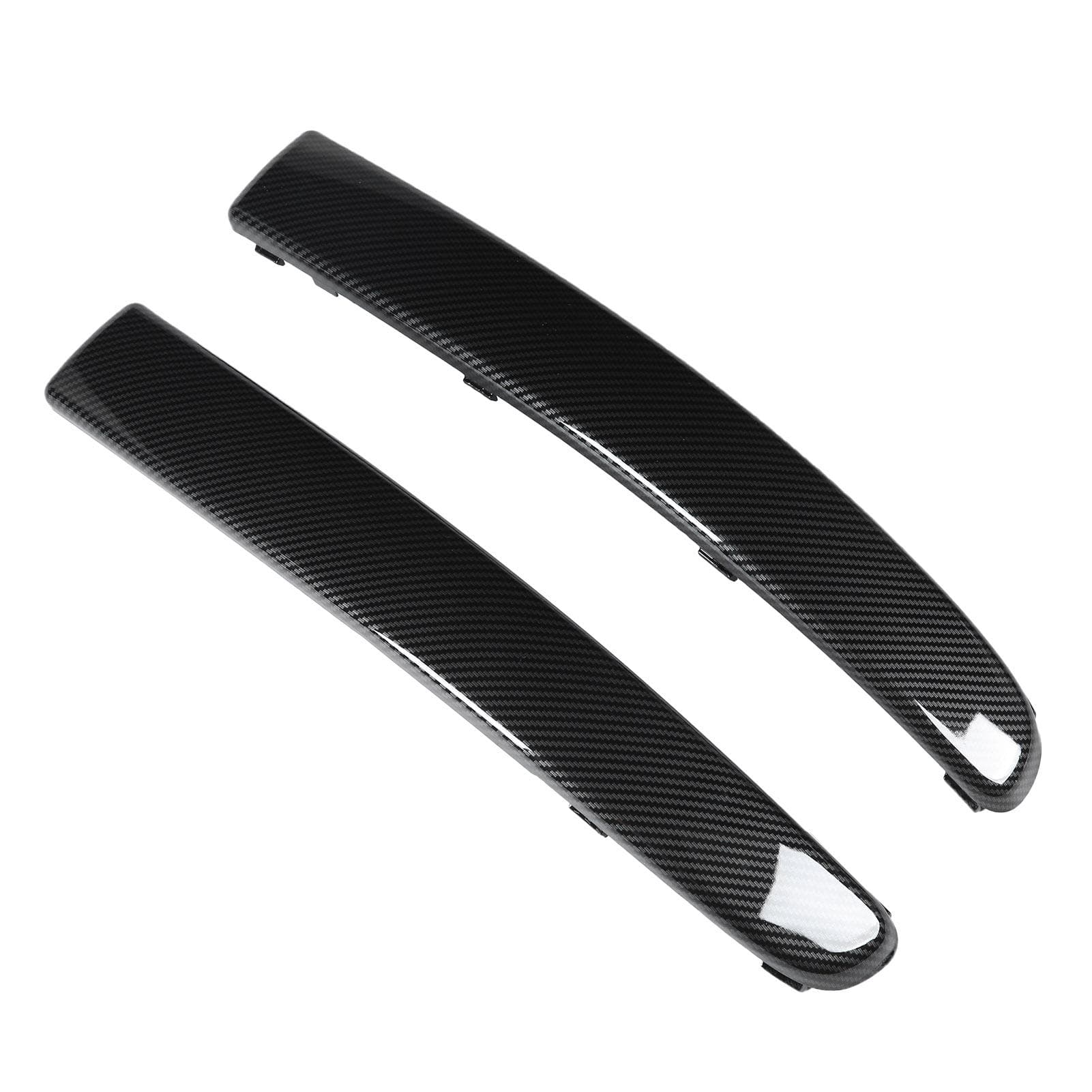 Pair Car Front Bumper Moulding Trim Carbon Fiber Style Modification Replacement for FIAT 500