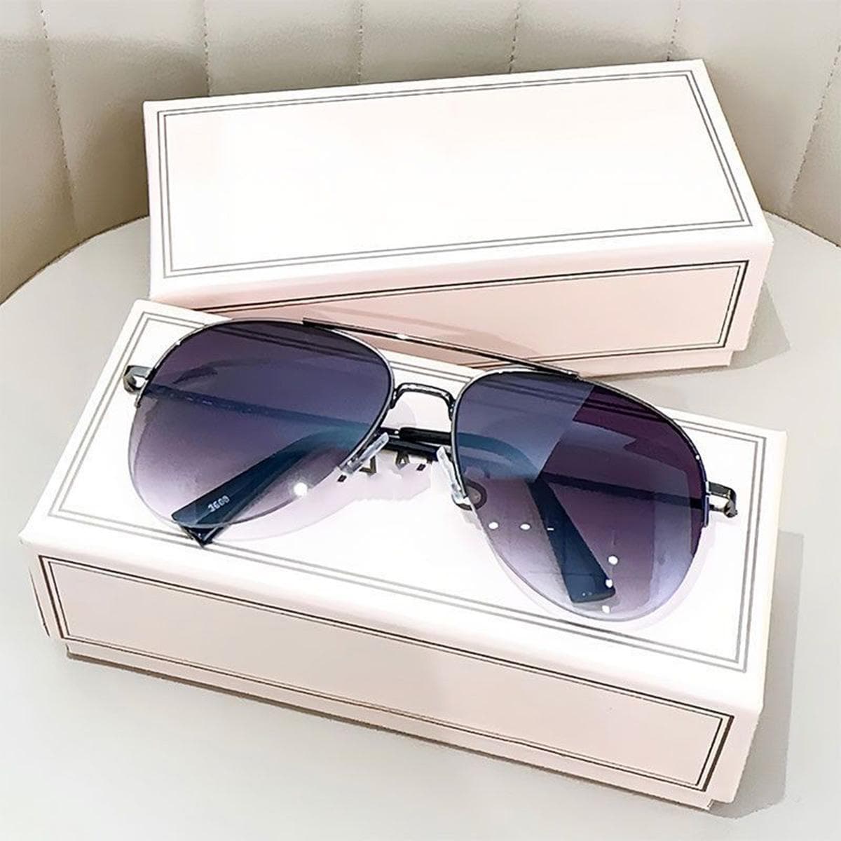 1pc Aviator Sunglasses For Men Large Face Driving Riding Stylish Trendy Personality Fashion Eyewear