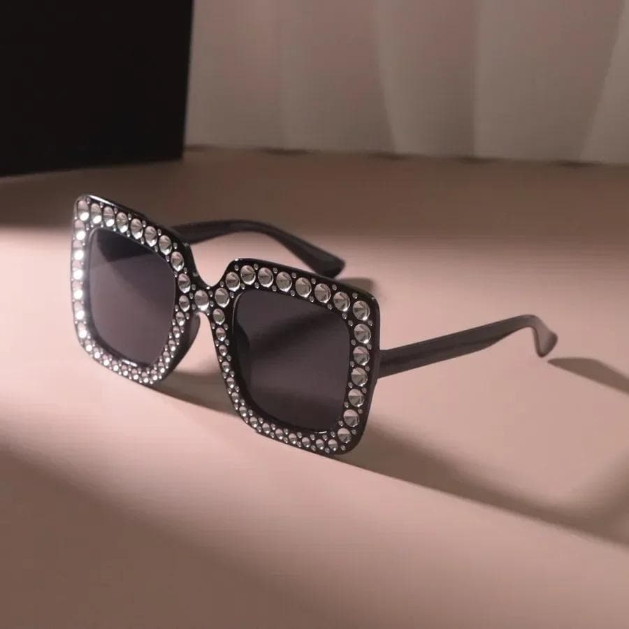 Cool Big Frame Square Sunglasses for Women Men Fashion Designer Brand Colorful Mirror Lens Black Other