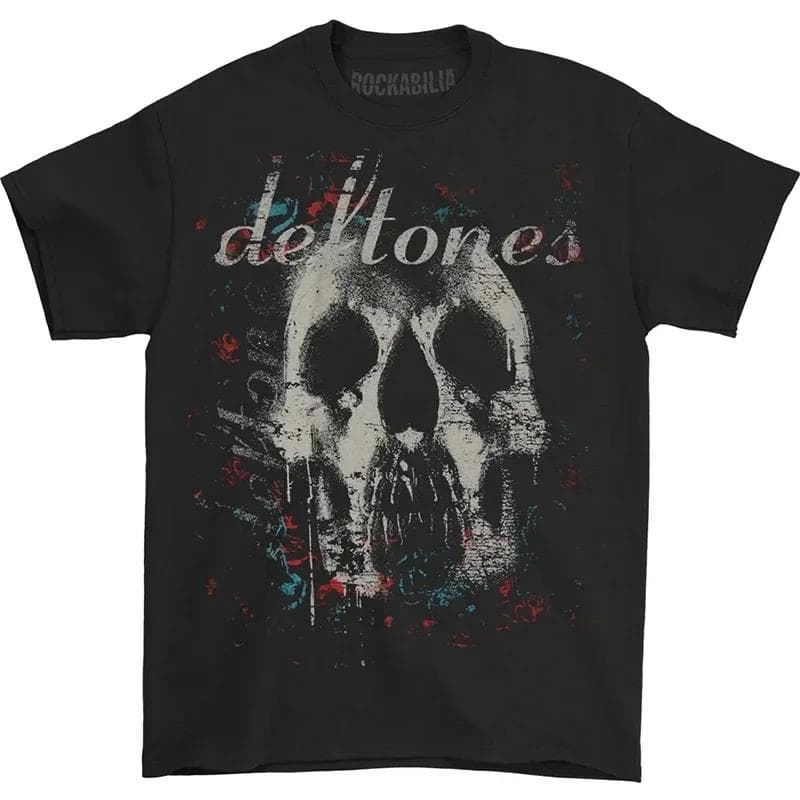 Deftones T Shirt Men High Quality Cotton T-shirt Fashion Women Short Sleeve Tops Punk Music Style Metal American Tee Shirt L